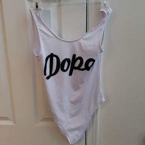 White DOPE swimsuit